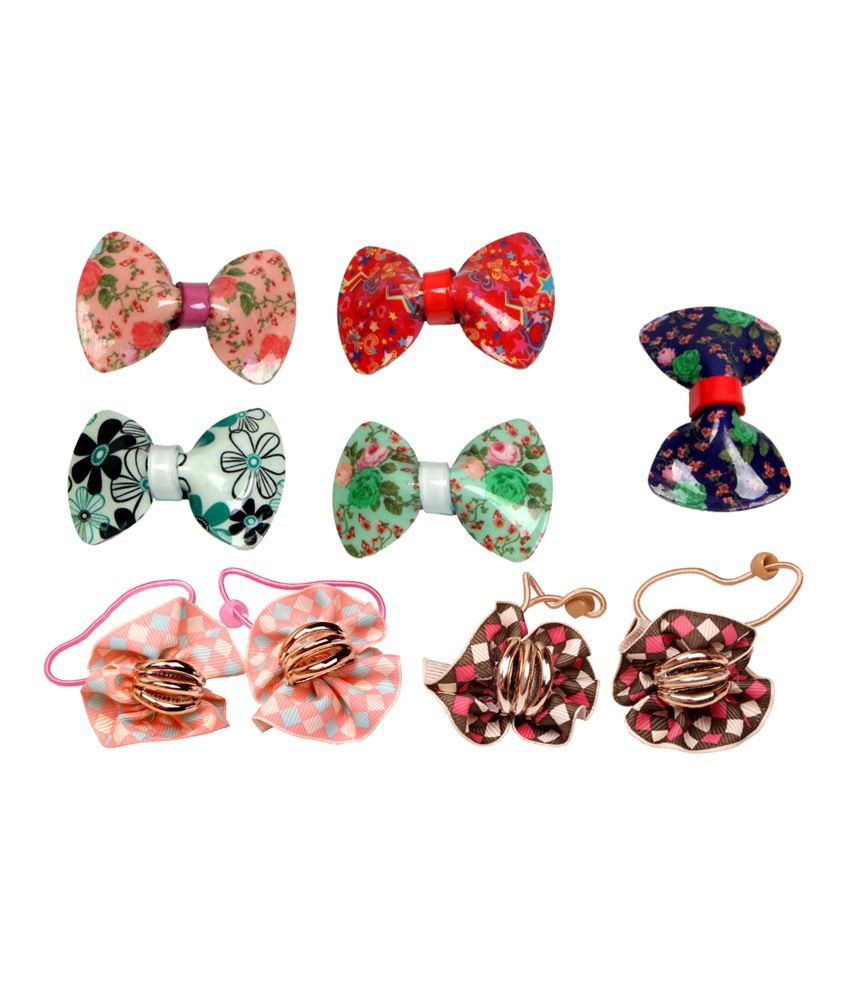 Takspin Casual Wear Hair Clips & Fabric Floral Rubbers Combo Buy Online at Low Price in India