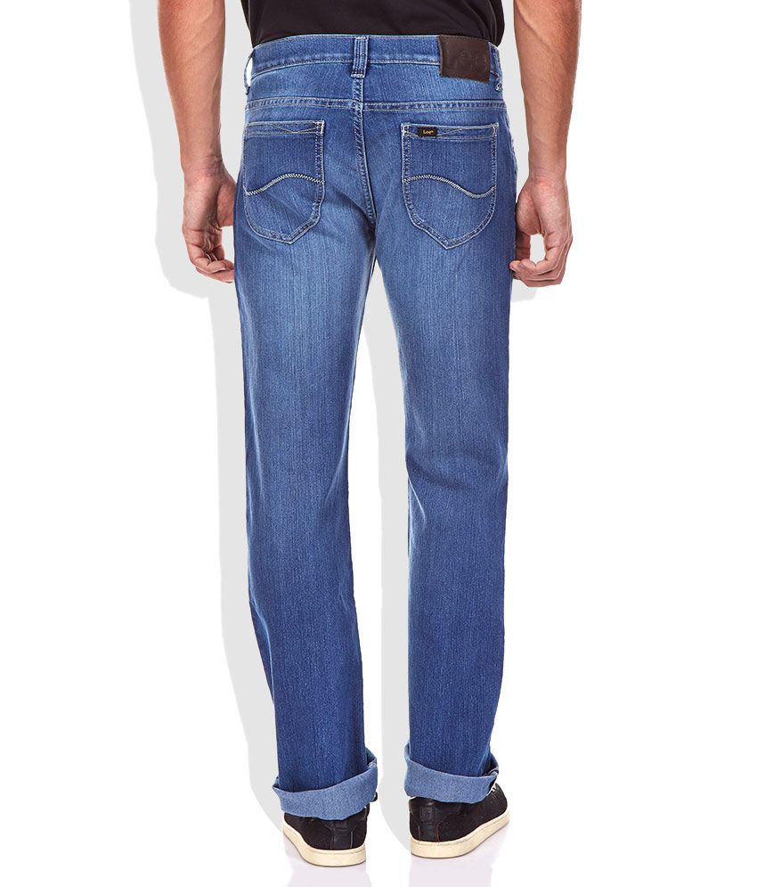 Lee Blue Straight Fit Jeans - Buy Lee Blue Straight Fit Jeans Online at ...
