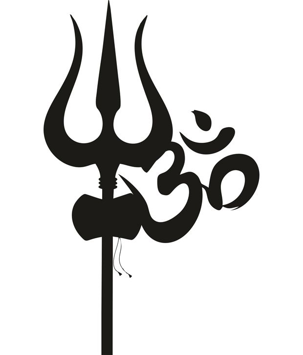 Mesleep Om Trishul Wall Sticker - Buy Mesleep Om Trishul Wall Sticker ...