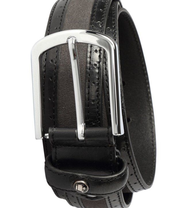 Louis Philippe Black Leather Belt: Buy Online at Low Price in India - Snapdeal