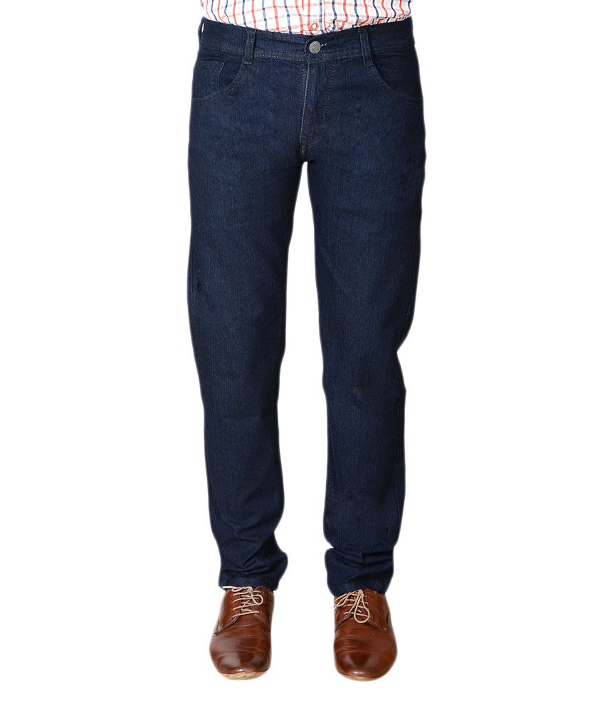 navy cotton jeans