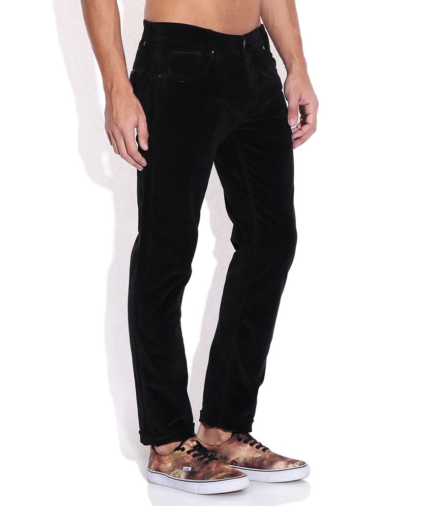Mufti Black Slim Fit Trousers - Buy Mufti Black Slim Fit Trousers Online at Low Price in India 