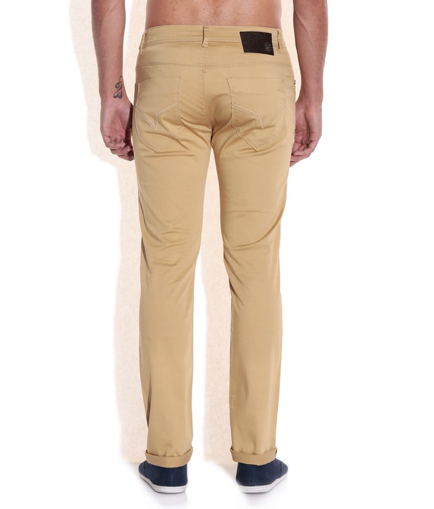 Mufti Khaki Slim Fit Trousers - Buy Mufti Khaki Slim Fit Trousers ...