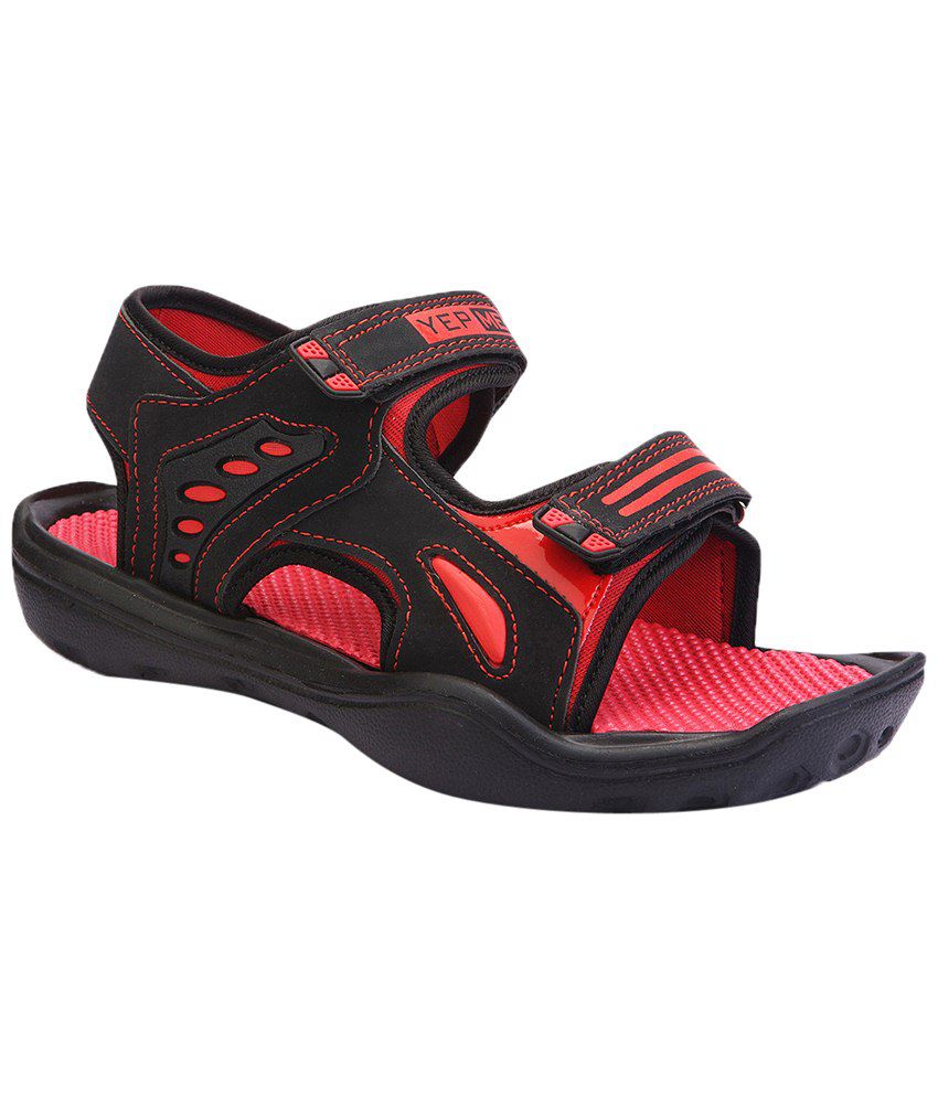 Yepme Red & Black Casual Floaters For Men Price in India- Buy Yepme Red ...