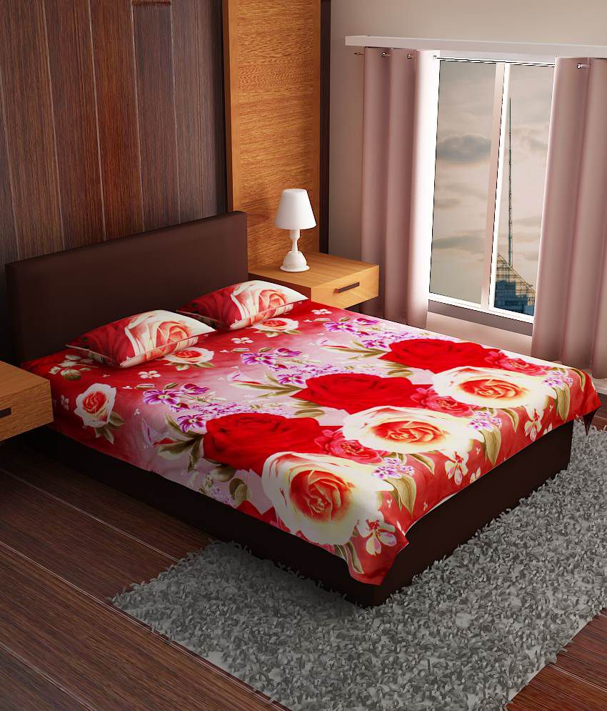     			Urban Style 3d Double Bedsheet With 2 Pillow Covers