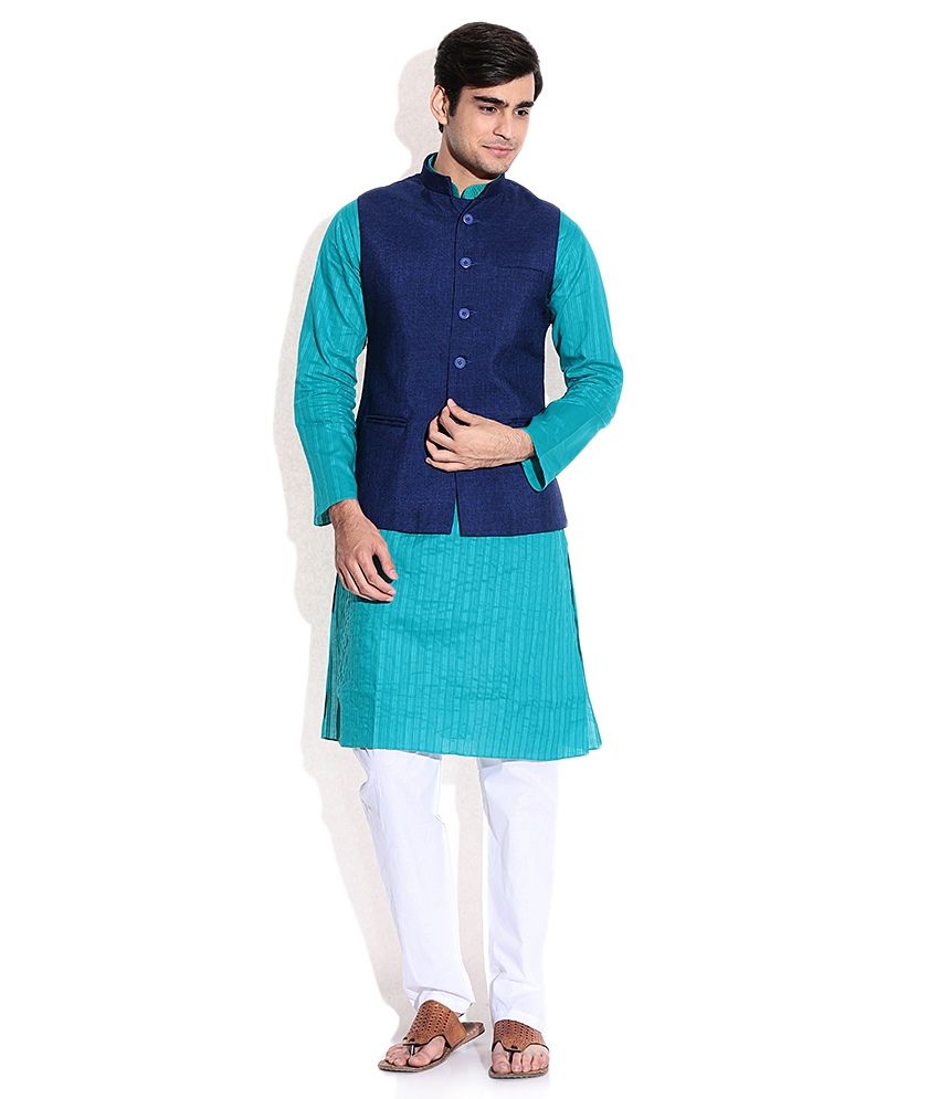 manyavar blue jacket