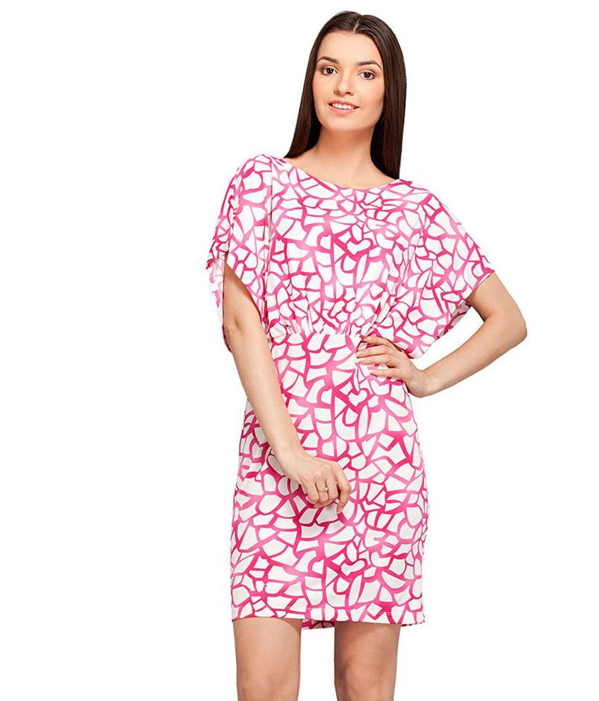 Flevio Pink Cotton Lycra Dresses Buy Flevio Pink Cotton