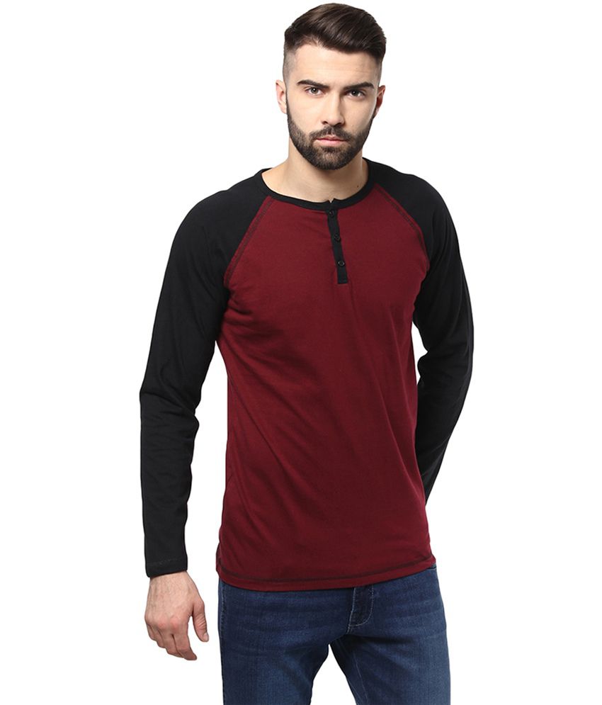 Unisopent Designs Maroon Cotton Full Sleeves T-Shirt - Buy Unisopent ...