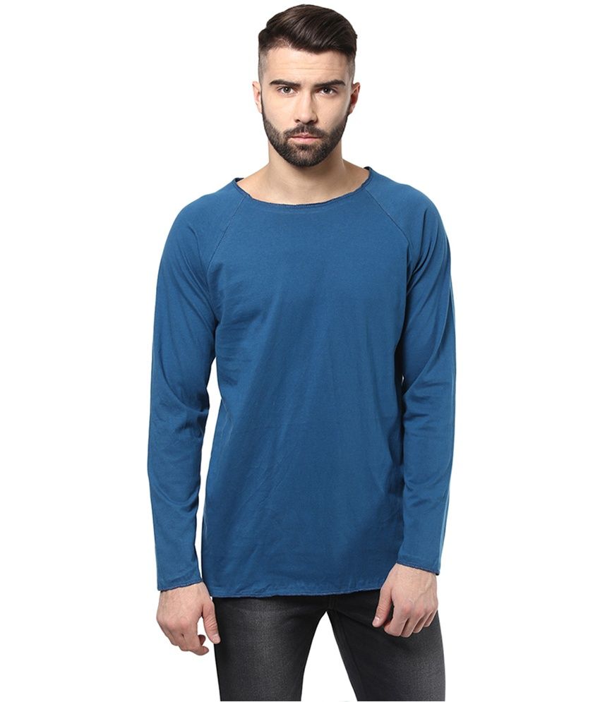 Unisopent Designs Turquoise Cotton Full Sleeves T-Shirt - Buy Unisopent ...