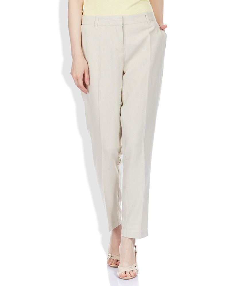 Buy Vero Moda Beige Regular Fit Trousers Online at Prices India Snapdeal