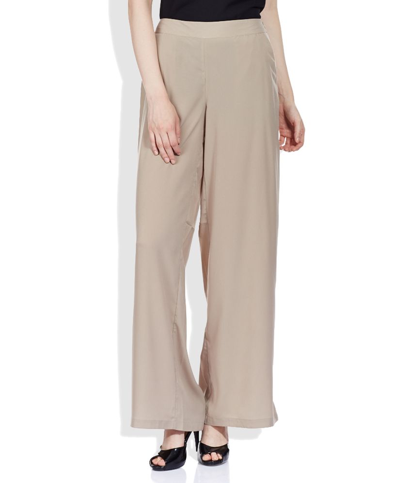 beige palazzo trousers