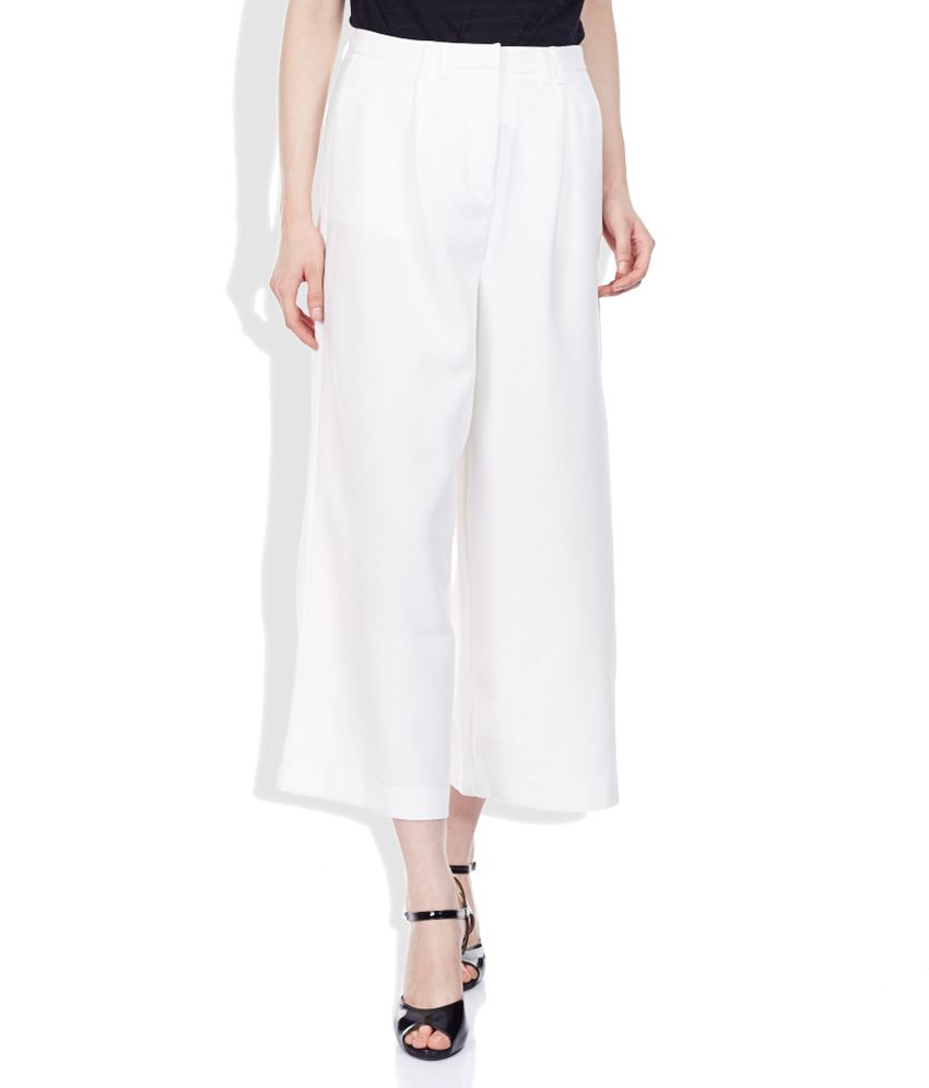 Buy Vero Moda White Palazzo Trousers Online at Best Prices in India ...