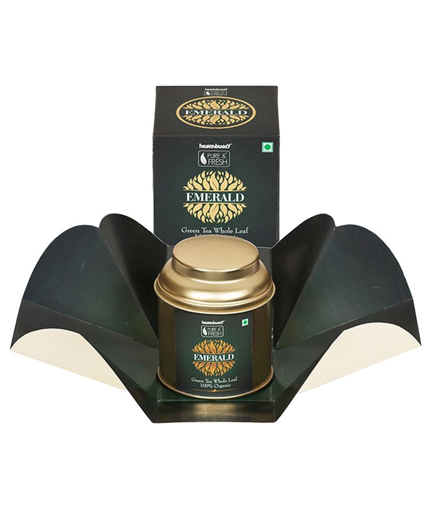 HealthBuddy Emerald Organic Whole Leaf Green Tea Green Tea Loose Leaf