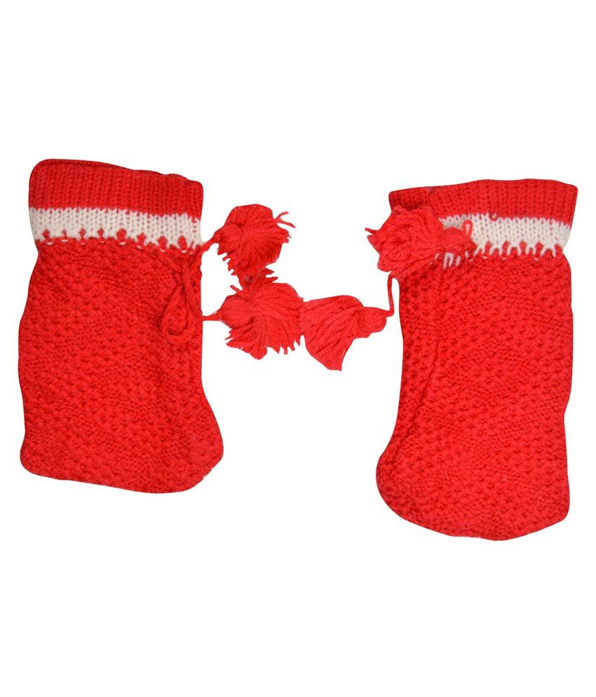 Aarna Apparels Red Woolen Sweater with Cap, Socks and Blanket Buy