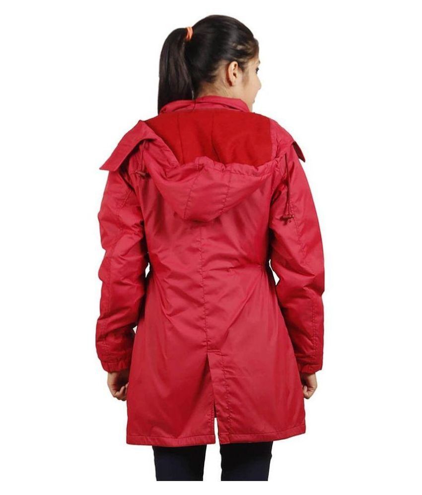 Buy Hiver Red Nylon Hooded Jackets Online at Best Prices in India