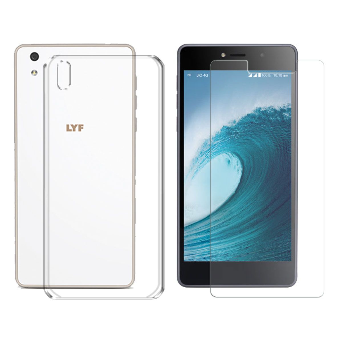 Deltakart Soft Back Cover For Lyf Water 1 Ls5002 With Tempered Glass Mobile Cover Combos Online At Low Prices Snapdeal India