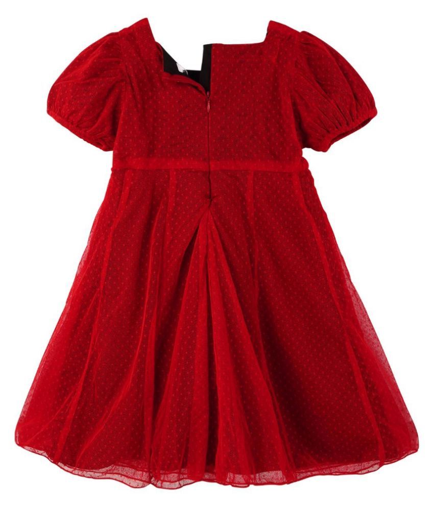 short frock in red colour