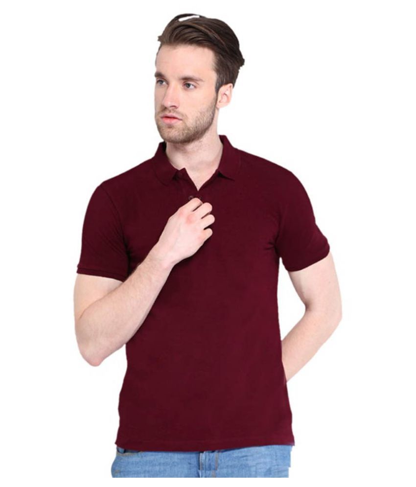     			Concepts Maroon Cotton Polo T-Shirt