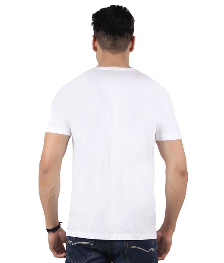 Diaz White Round T Shirt - Buy Diaz White Round T Shirt Online at Low ...