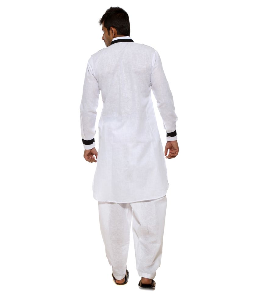Ethiic White Pathani Suit - Buy Ethiic White Pathani Suit Online at Low ...