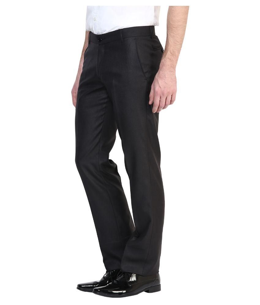 black slim fit trousers womens