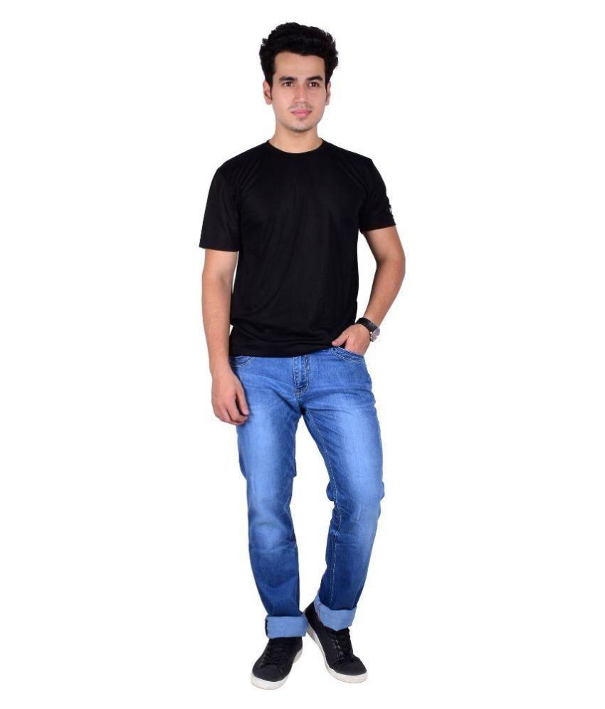 Moka Blue Slim Fit Solid Jeans - Buy Moka Blue Slim Fit Solid Jeans ...