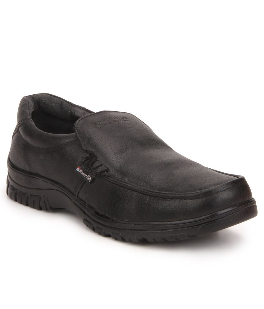 red and chief black leather shoes