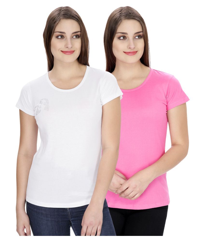 Buy Ngt Multi Color Cotton Lycra Tees Online At Best Prices In India Snapdeal 7121