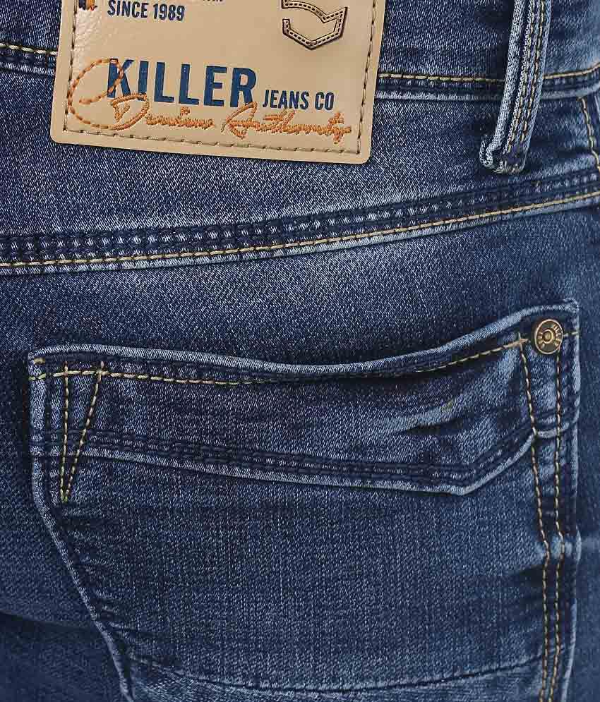 Killer Blue Skinny Fit Solid Jeans - Buy Killer Blue Skinny Fit Solid ...