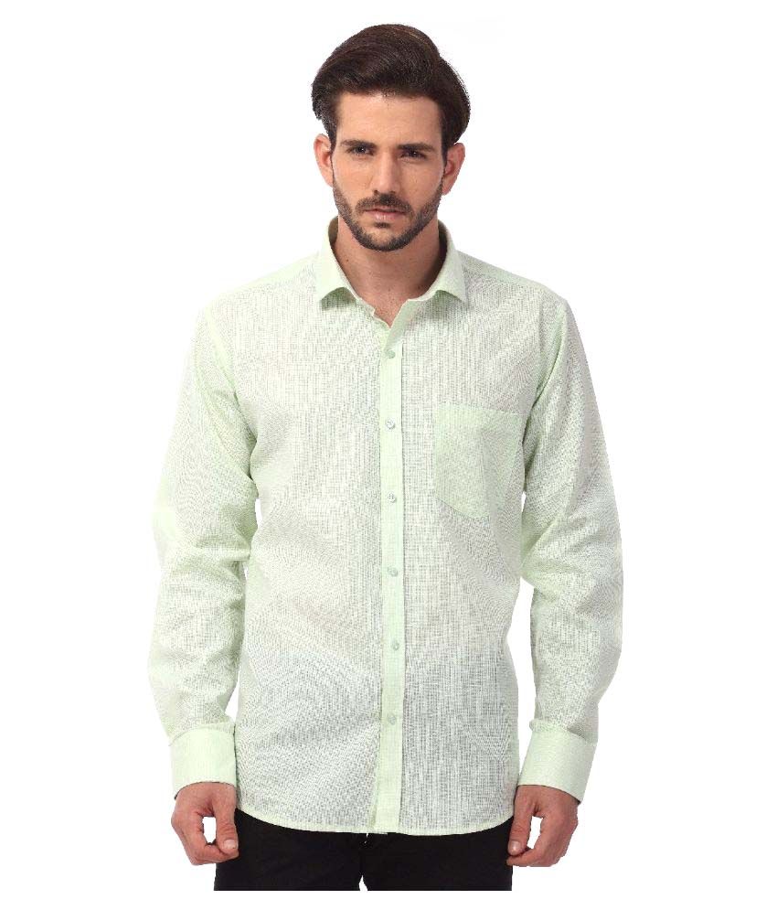 green formal shirt combination