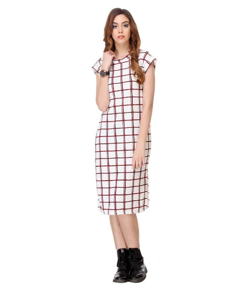 Shopostay White Cotton Midi Dress Buy Shopostay White Cotton Midi