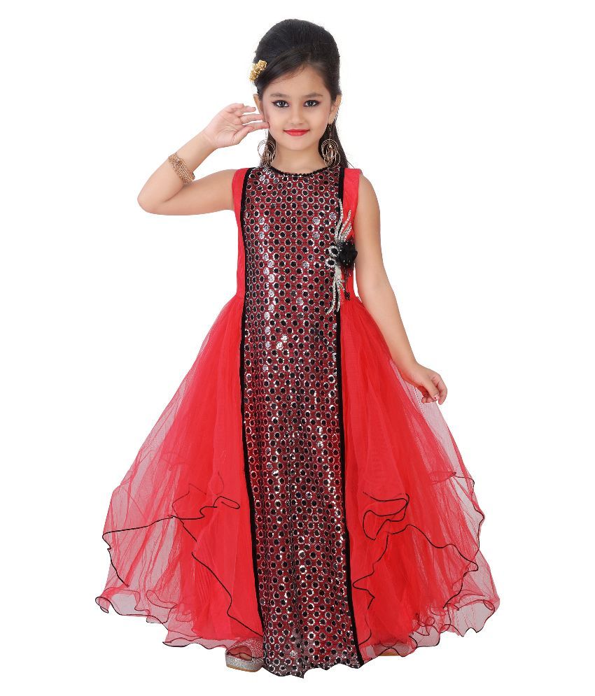 red and black party wear