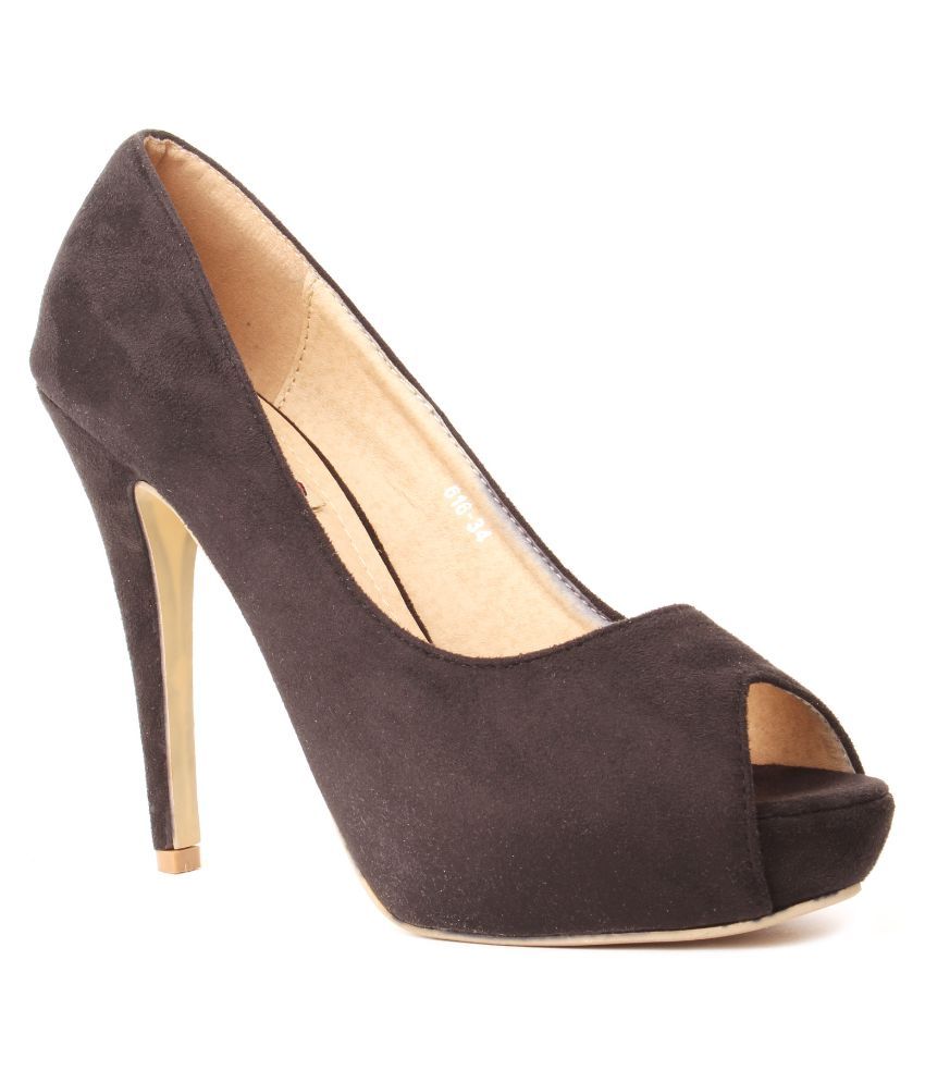 chocolate brown stiletto heels