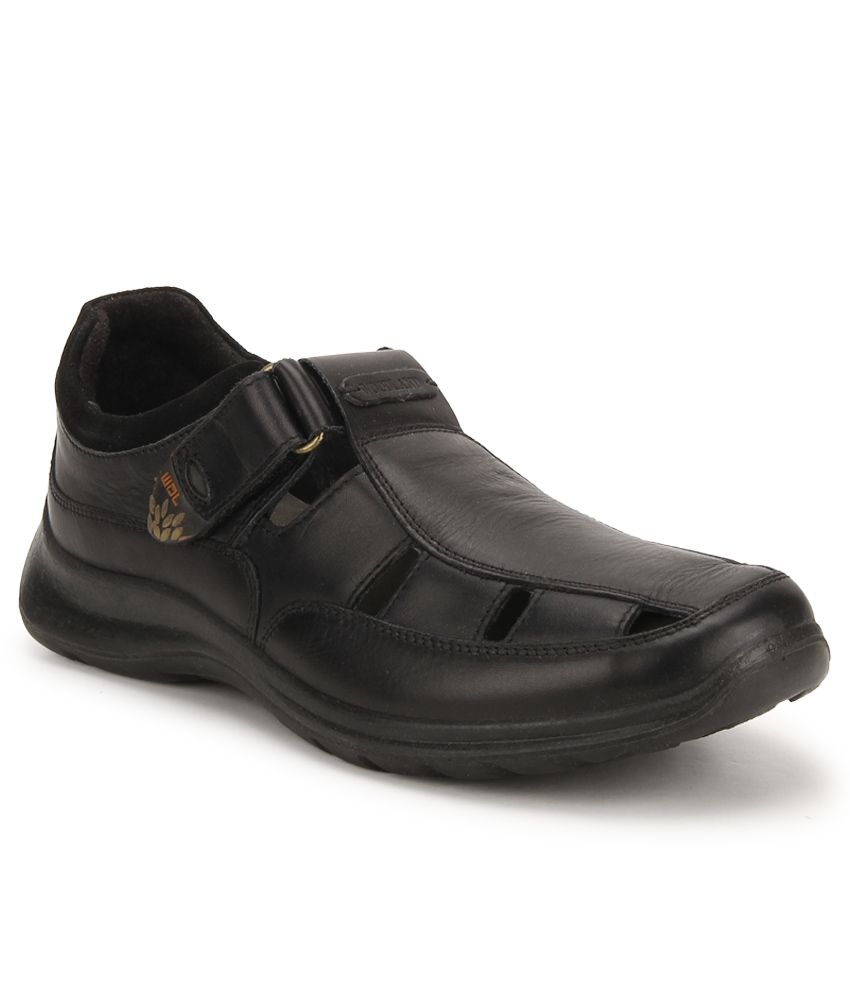 Woodland Black Sandals - Buy Woodland 