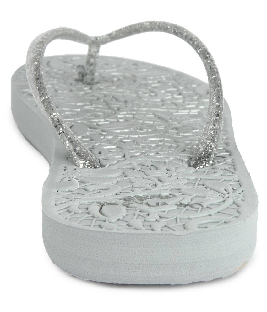 silver flip flops amazon