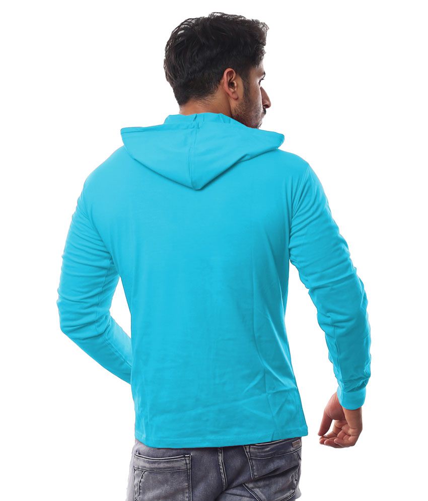 V3squared Turquoise Hooded T Shirt Buy V3squared Turquoise Hooded T