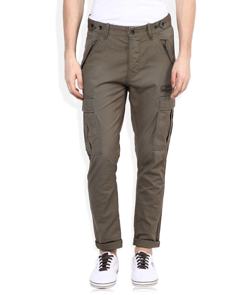 brown cargos mens