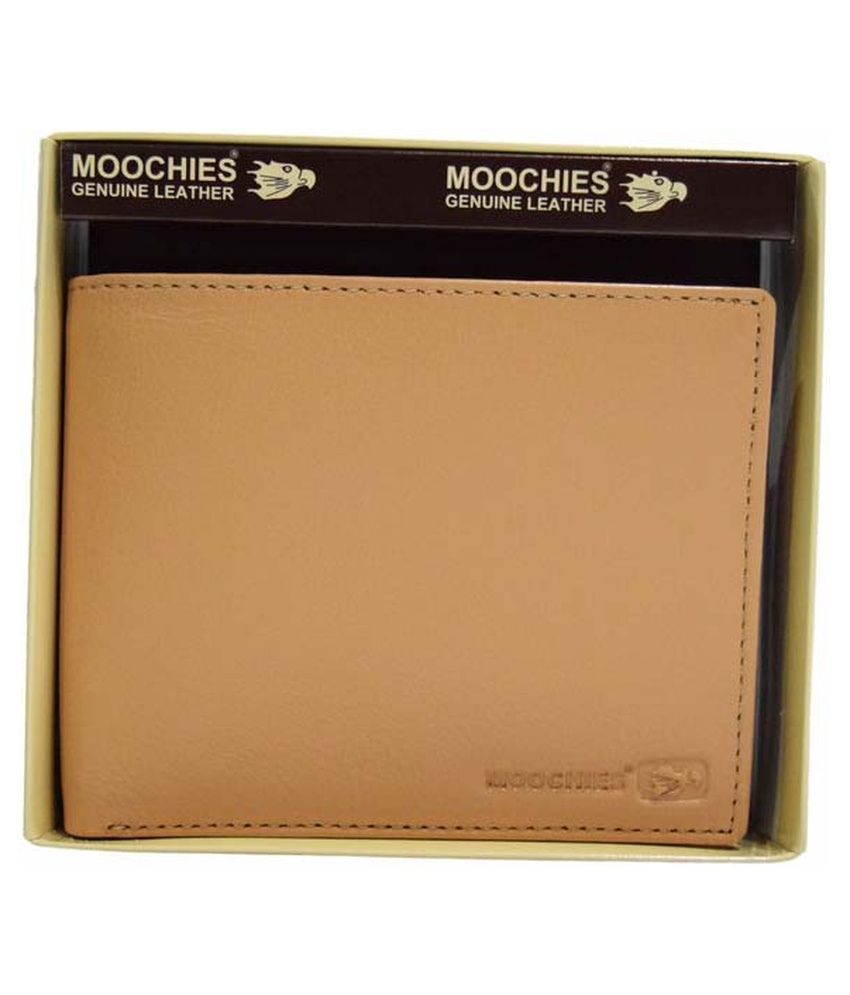 Moochies Beige Leather Formal Wallet: Buy Online at Low Price in India ...