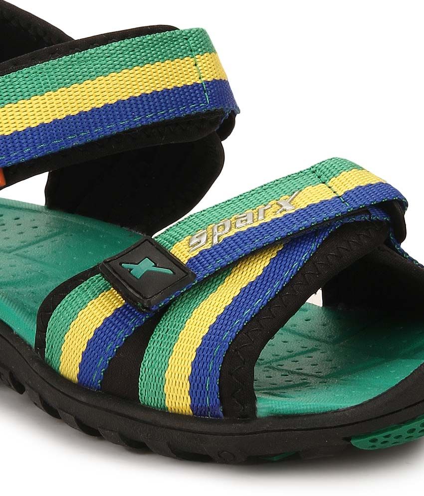 sparx green sandals