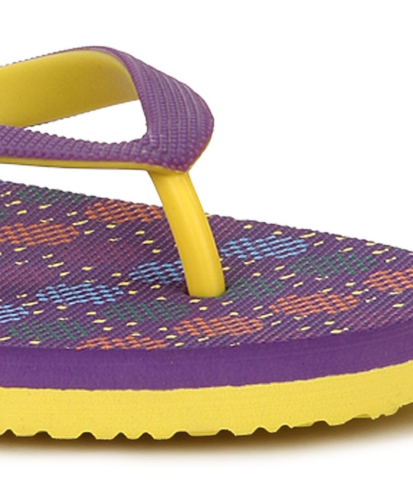 purple platform flip flops