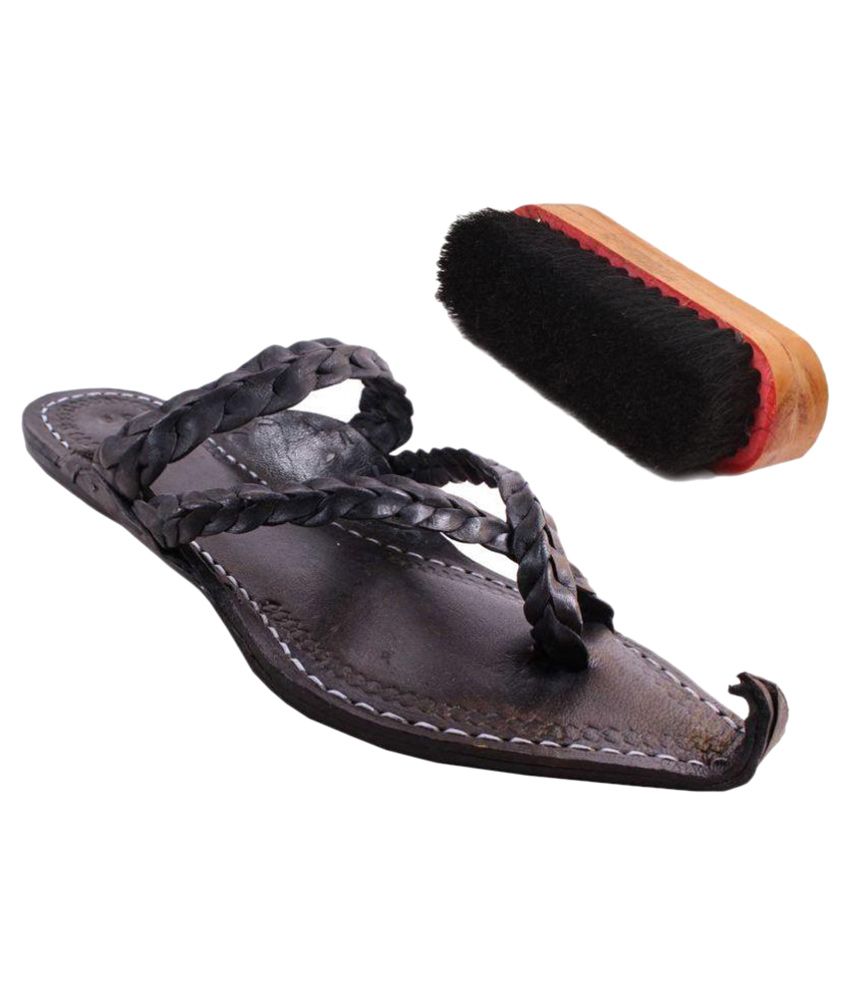 kolhapuri chappal gents black