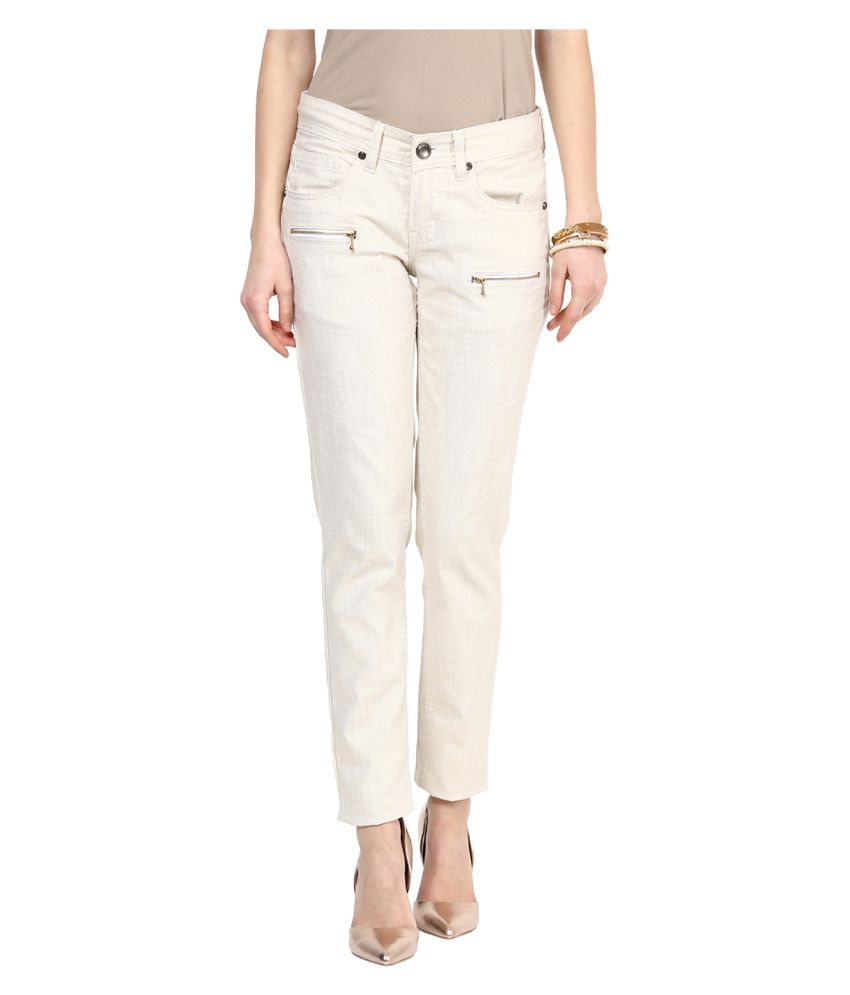 zara off white jeans