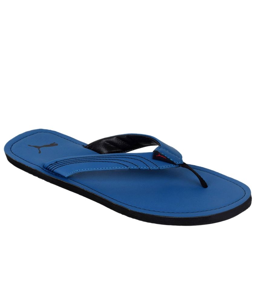 puma blue flip flops