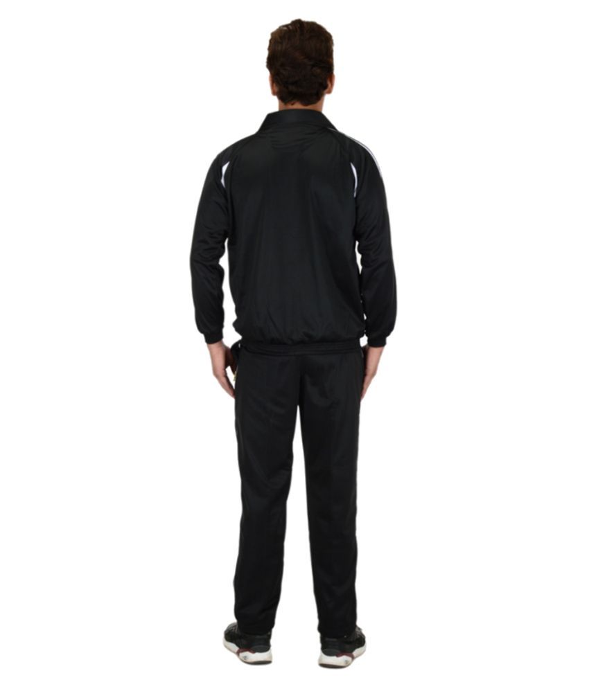 black nylon tracksuit