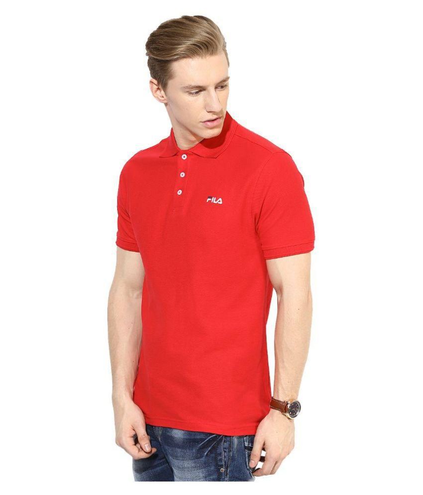 Fila Red Polo T Shirts Buy Fila Red Polo T Shirts Online At Low
