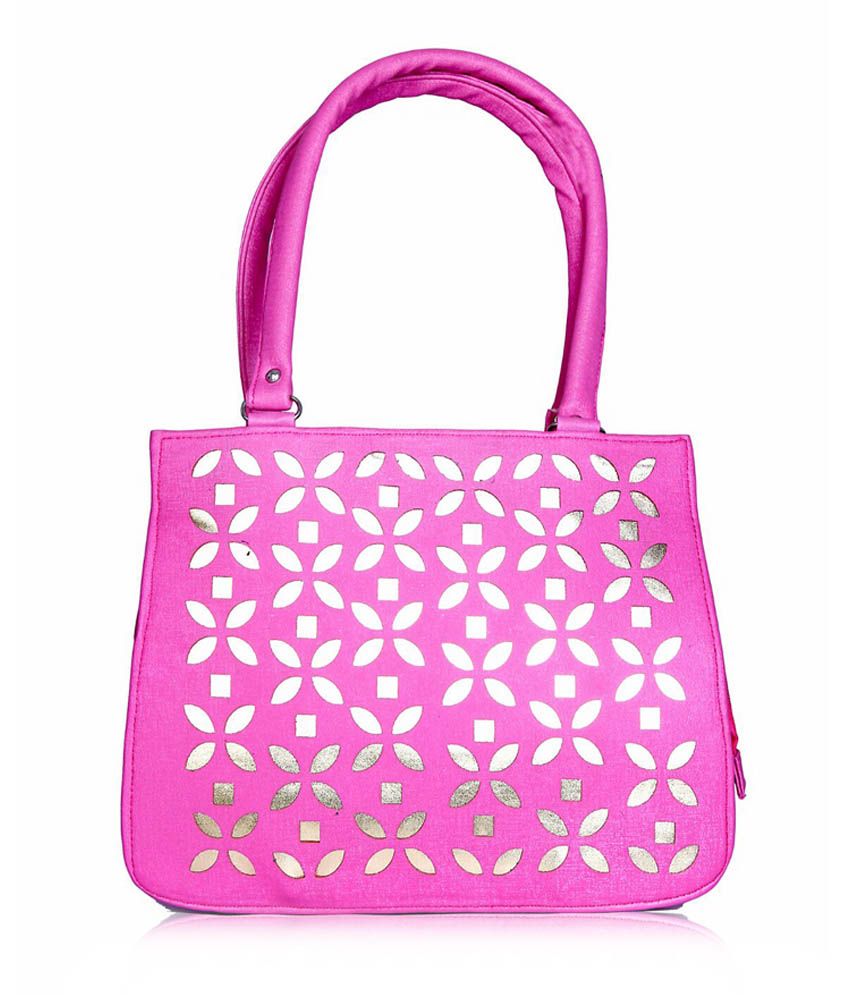 Emblazon Pink Faux Leather Shoulder Bag Buy Emblazon Pink Faux