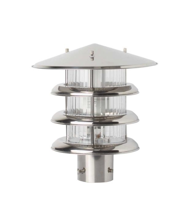 Superscape Outdoor Lighting Silver Steel Gate Pillar Post Light Superscape Outdoor Lighting Silver Steel Gate Pillar Post Light Gl4722 S At