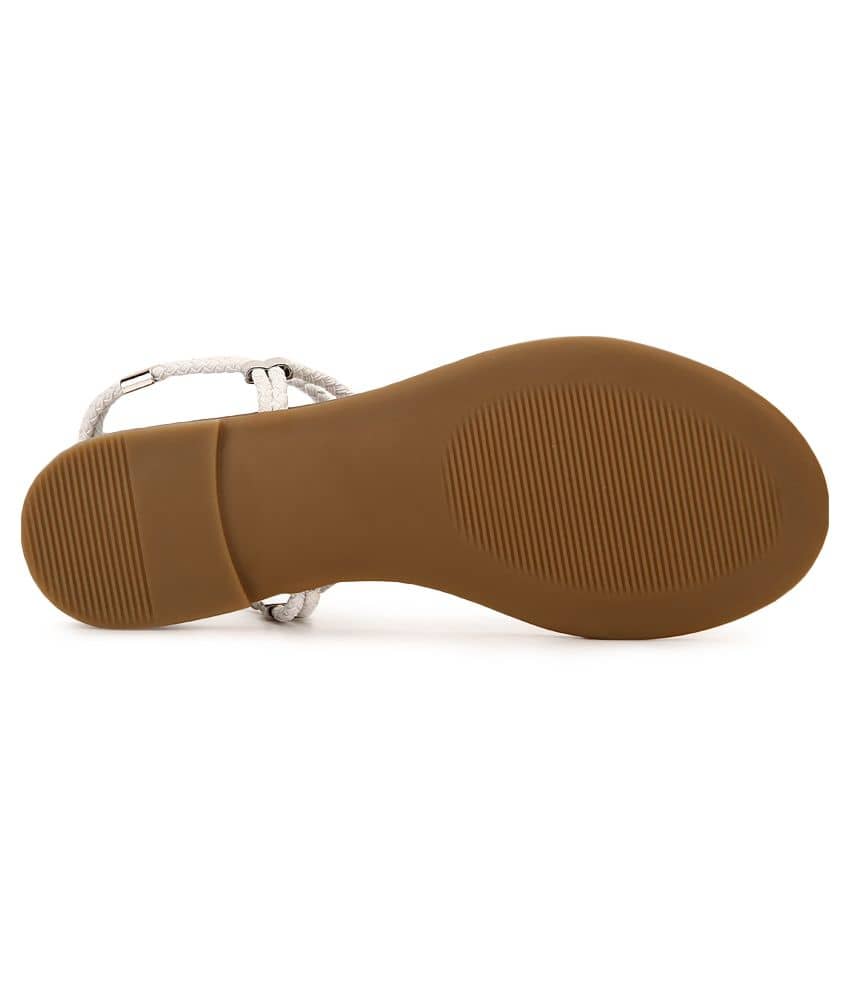 steve madden flat white sandals