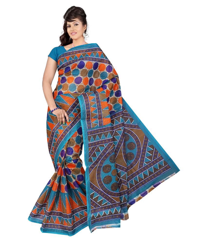 Glamorous Lady Multicoloured Cotton Saree - Buy Glamorous Lady