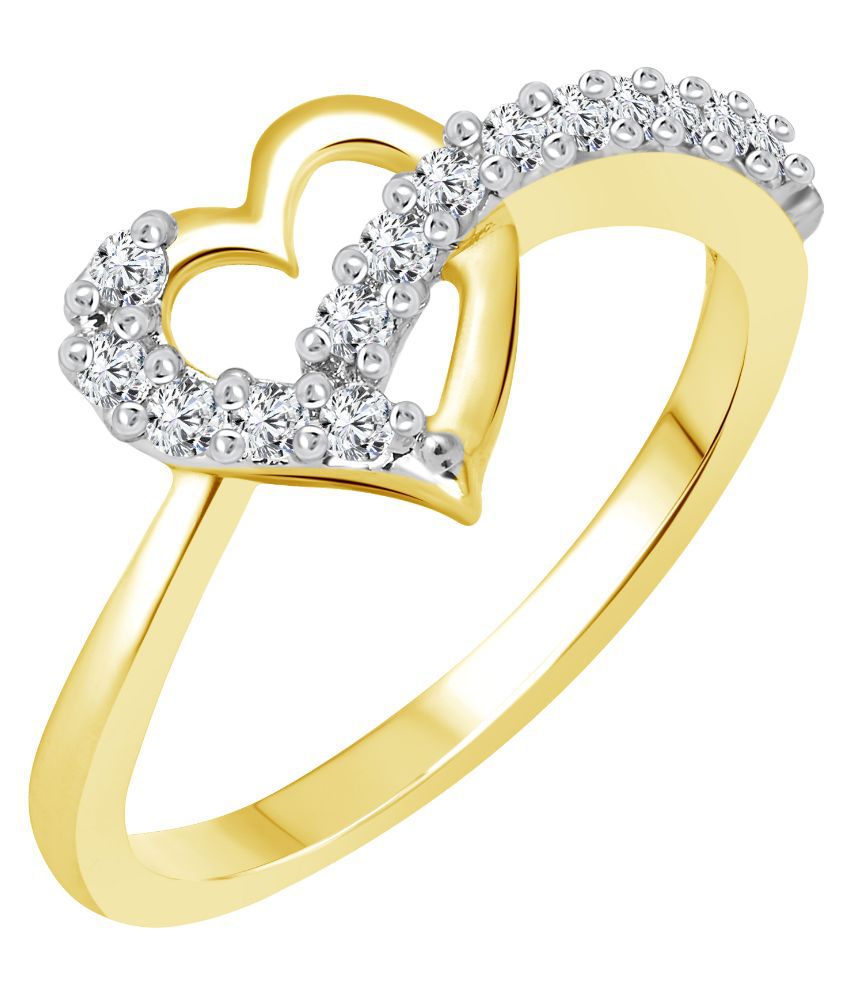     			Vighnaharta Alloy Gold Plating (CZ) Studded Ring